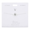 Silver plated name bracelet with the letter "V"