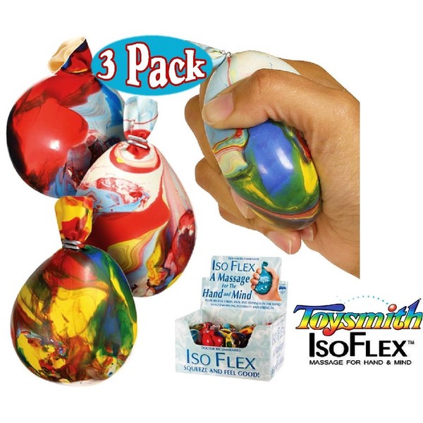 Toysmith IsoFlex Stress Balls Assorted Bundle - 3 Pack