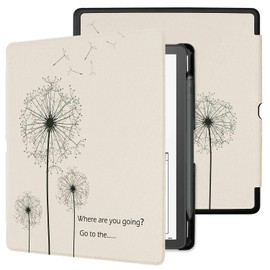 WALNEW Case for 10.2 inch Kindle Scribe 2022, PU Leather Protective Case for Kindle Scribe (The First Kindle with Write) with Pen Holder and Auto Wake/Sleep (Dandelion)