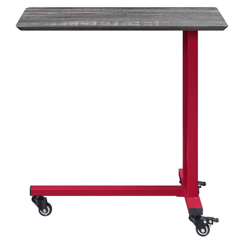 ACME Cargo Metal Base Accent Table with Wall Shelf and