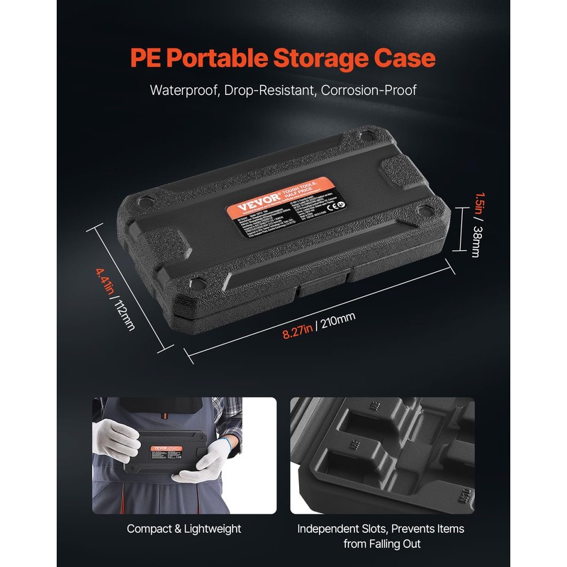 VEVOR Extra Long Allen Hex Bit Socket Set, 18-Piece 3/8