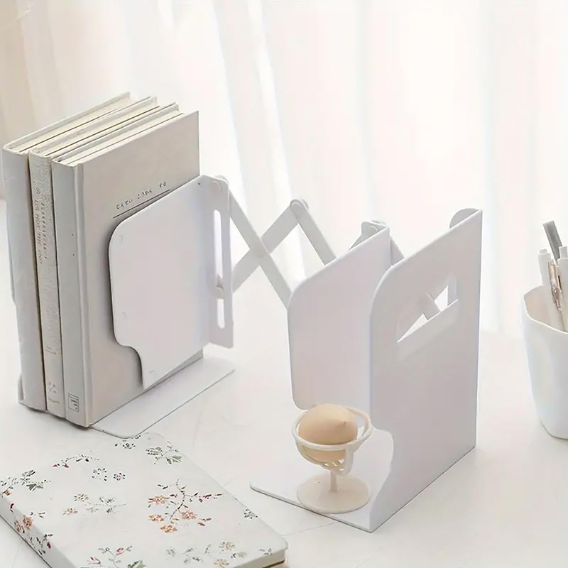 AIMALL Adjustable Desktop Book Stand with Pen Holder, Multi-Functional Expandable
