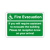Fire evacuation plan - safety sign - 1.2mm Rigid plastic