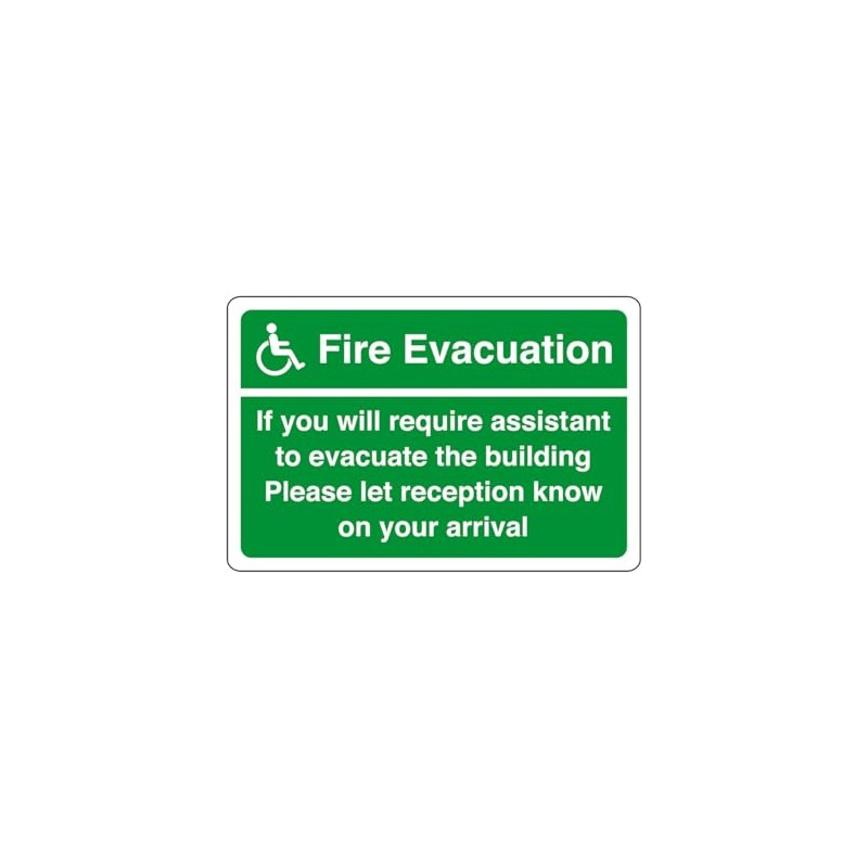 Fire evacuation plan - safety sign - 1.2mm Rigid plastic