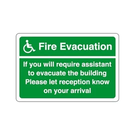 Fire evacuation plan - safety sign - 1.2mm Rigid plastic for indoor/outdoor usage (200mm x 150mm) Viewing Distance within 5m.