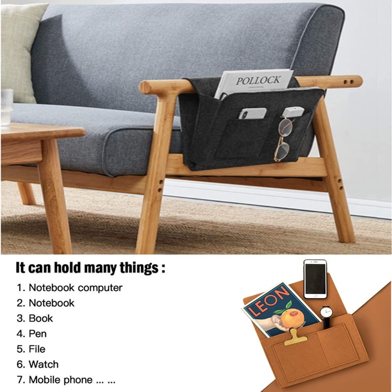 Amdonalo Bedside Organiser Bedside Pocket Bed Pocket Sofa Bedside Felt