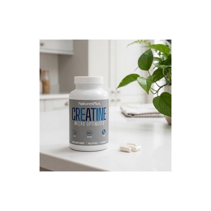 NaturesPlus Creatine Micro-Optimised Capsules - 100% Pure Creatine Monohydrate Supplement