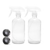 MANHOJIA Clear Glass Spray Bottle,Empty Refillable 2packs 16oz Containers for