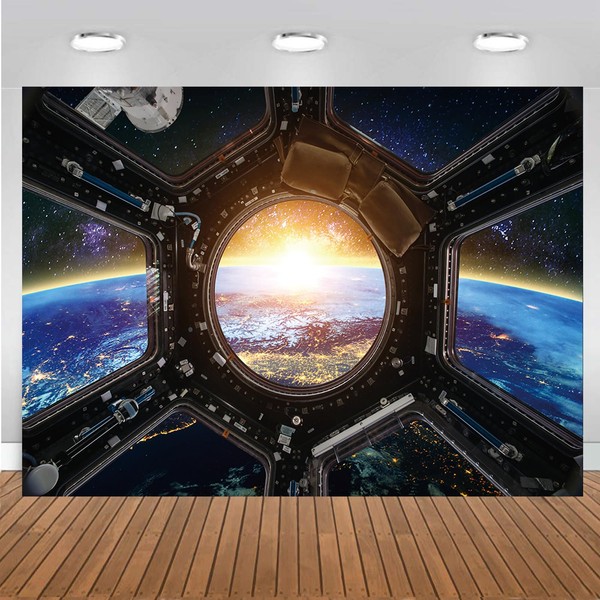 CHAIYA 7X5FT Spaceship Interior Background Futuristic Science Fiction Photography Backdrops