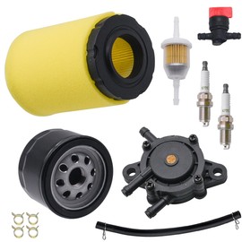 JDLLONG Z355E Air Filter Oil Filter Fit for John Deere Z345M Z355R Z345R Z225 Z235 Z345 E120 LT150 46" 48" Mower 17.5hp 19.5hp 20hp 21hp with Fuel Pump