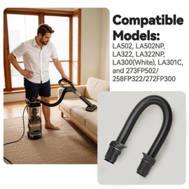 CERCGVEL Replacement Hose Compatible with Shark LA502 LA502NP LA322 LA322NP LA300(White) LA301C, Extended Vacuum Hose (Max.8.2ft), Compatible with Lift-Away 273FP502 258FP322 272FP300 (Hose Only)