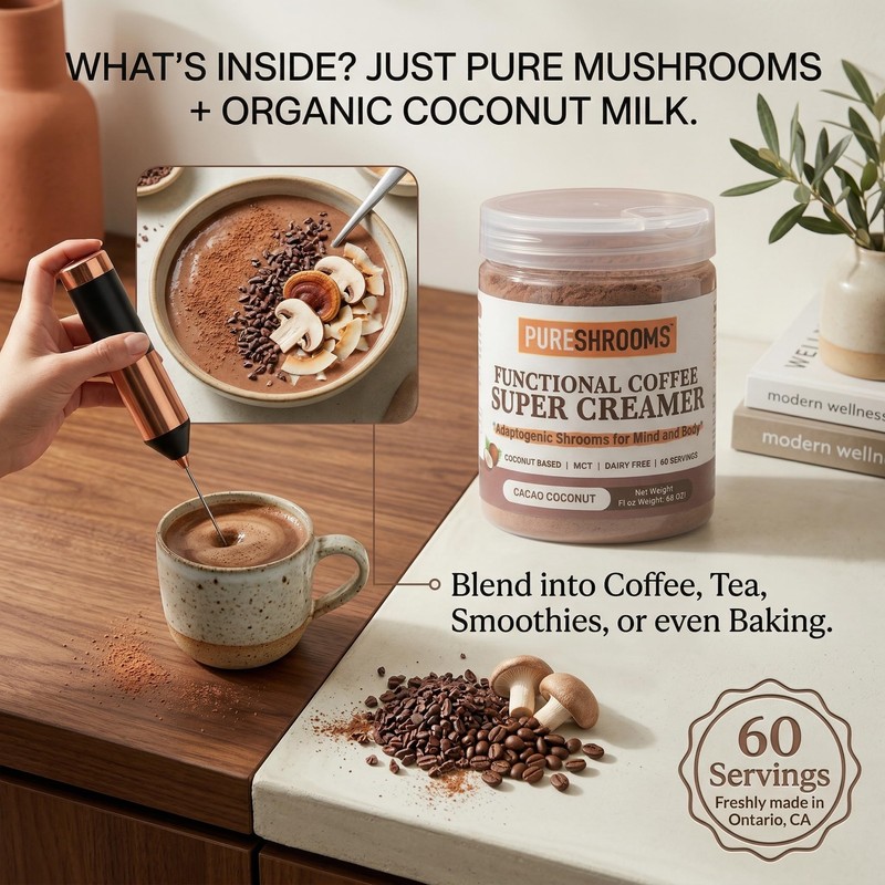 PureShrooms Functional Coffee Super Creamers (Cacao)
