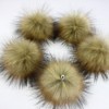 MAGICLULU 16pcs Faux Fur Pom Pom Balls with Elastic Loop