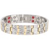 Golden Men Bracelet Fashionable Magnet Hand Chain Stainless Steel Pain