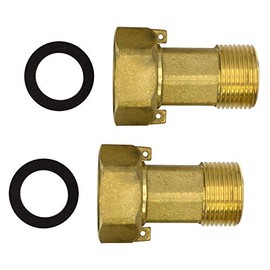 VARIOSAN Water Meter Fitting 12623, 1 Inch Female x 3/4 Inch External Thread, Pack of 2, Brass