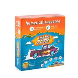 The Brainy Band Trafficars Educational Game for Children, Cars and Number Rows, Counting, Calculation, Card Game, Number Rows, Maths, Math Game for Students from 6 Years