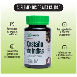 Castao De Indias Kalanchoe 60 Cps Bienestar De Piernas Sin Sabor