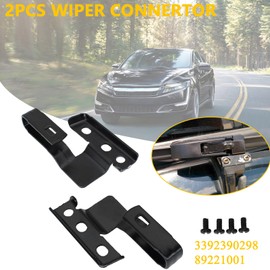 XUKEY Windscreen Wiper Adapter Pack of 2 Windscreen Wiper Arm Adapter Universal 3392390298 89221001 Wiper Blade Adapter with Mounting Screws Front Wiper Arm Adapter Clip Wiper Arm Retaining Clip