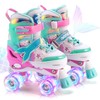 NEMONE Mermaid 4 Size Adjustable Light up Roller Skates for