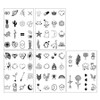 Gel Luna semi-permanent mini point tattoo stickers 5 sheets T-32, 1 set, B type / 젤루나 반영구 미니 포인트 타투 스티커 5장 T-32, 1세트, B type