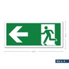 pubblimania Pack of 4 Emergency Exit Left PVC Stickers Robust