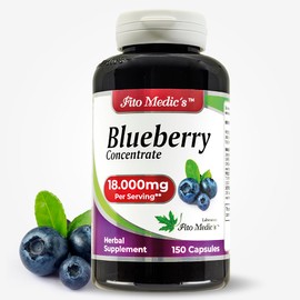 FITO MEDIC'S Blueberry | Blueberry Extract Capsules | 150 Capsules | Concentrated Extract | Highly Absorbable Herbal Supplement