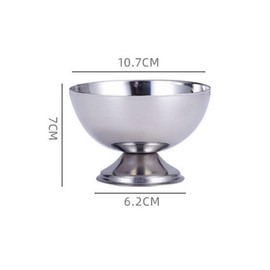 XXWZJH Stainless Steel Ice Cream Bowl, Stainless Steel Ice Cream Cups Reusable Dessert Cups Dessert Dish for Serving Ice Cream Salad Fruit Pudding ，DIY Ice Cream Banana Pudding，2PCS, Silver