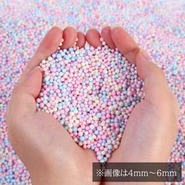 HappyHome Colorful Styrofoam Spheres Foam Beads, Pastel Colors, 0.3 oz (10 g), Crafts, Cushioning Material, Present, Decoration (0.3 - 0.3 inches (7 - 9 mm)