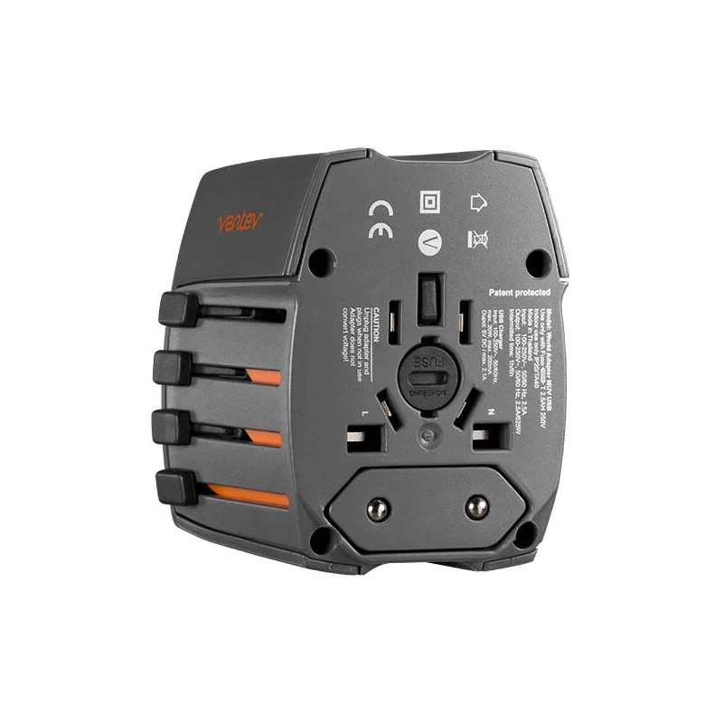 Ventev 12W Global Charging Hub 300 Dual USB A Wall