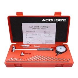 Accusize Industrial Tools Dial Bore Gauge Set, 1.4-6 inch Measuring Range, 0.0005'' Graduation Interval, Ee20-1406