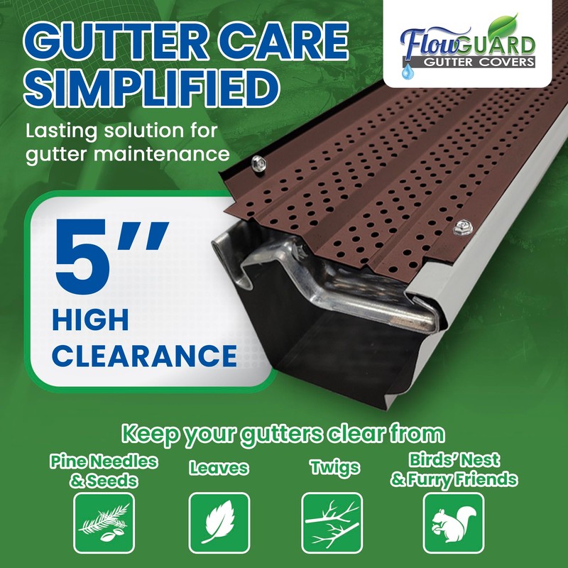 FlowGuard USA Made Professional DIY 5 Inch High Clearance 50-Year
