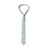 Ambesonne Men's Tie, Leaf Braches Pattern, 3.7", Gray Teal