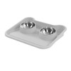 Cat Water Food Bowl 15 Degree Tilt Prevent Spill Stainless