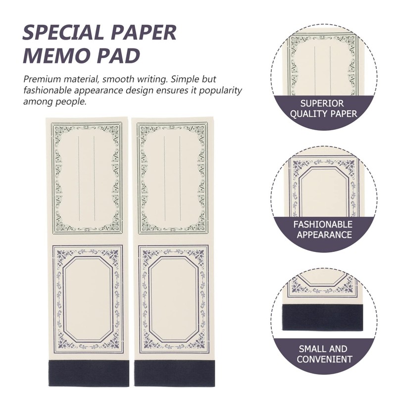 Operitacx 2pcs Notebook Writing Memo Pad Portable Note Pads Schedules