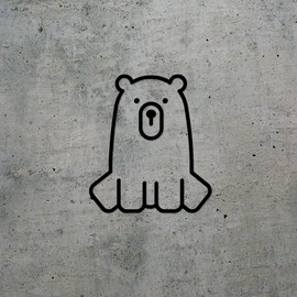 Decal Stickers of Polar Bears (Black) (Set of 2) Luxury Weatherproof Vinyl Decal Stickers for Laptop Desktop Smartphone Car Dirt Bike Wall Room Mason Jar Bathtub Door - ANDVER1d86383BL_1123