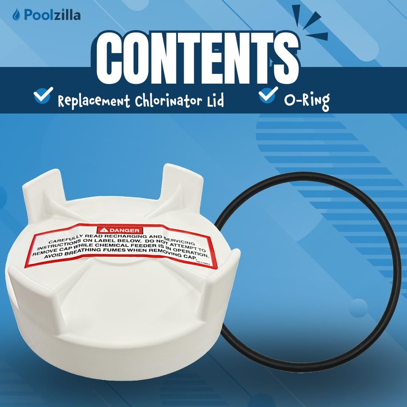 Poolzilla Chlorinator Replacement Lid - Compatible with Pentair R172008W, Rainbow