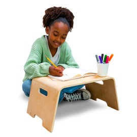 LAPGEAR Bentwood Floor Lap Desk for Kids - Children's Portable, Durable, Learning & Educational Activity Desk for Homework, Crafts, Play - Sturdy Natural Birch Wood - Style No. 21007