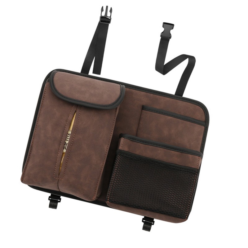Car Back Seat Storage Bag Suspension PU Leather Hanging Organizer