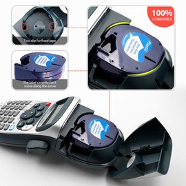 Label KINGDOM Compatible with DYMO LetraTag 91332 Plastic Label Tape, Black on Yellow, 1/2 Inch x 13 Feet Label Maker Refill Used for DYMO LetraTag LT100H LT100T Plus QX50, 3-Pack