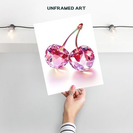 Luxury Home Decor Pink - Glam Living room Decor - Cute Aesthetic Room Decor, Girly Wall Decor, Designer Wall Decor for Women - Cute Bedroom Bling Wall Decor - Kitchen Art - Trendy Room Decor