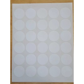 Maestro 10 Sheets (300 labels) Round 1.5 inch Circle Labels White Matte Finish Removable
