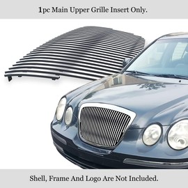 APS Premium Stainless Steel SS Chrome Billet Grille Grill Insert Compatible with Kia Amanti 2004 2005 2006 Main Upper N19-V60078K