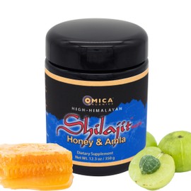 Omica Organics High Himalayan Shilajit Paste with Honey & Amla (12 oz / 350 g)