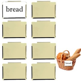 Gold Clip Label Holders Basket Labels for Home Kitchen Storage Basket Bins 2.5 x 3.5 Inch - 8Pack Metal Hanging Bin Clip Labels Chalkboard Label Holders with 40 Pcs Pantry Labels