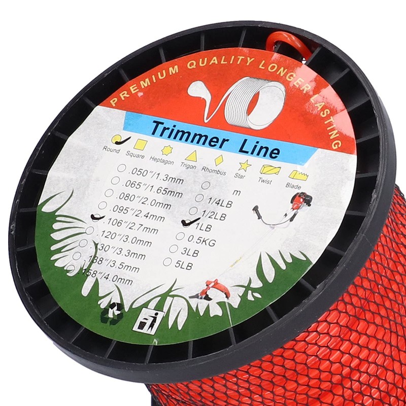 Trimmer Line, 2.7mm Professional Heavy Duty Grass Cutting Trimmer Line