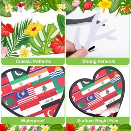 Mooliwe 79 Pcs Asian American and Pacific Islander Heritage Month Bulletin Board Decorations Set National Flag Tree for School Teacher AAPI Heritage Month Supplies Classroom School Supplies Decoration