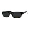 JuicyOrange Small Black Rectangular Frame Sunglasses Black Lens Spring Hinge
