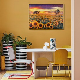 MISITU Classic Puzzle 1000 Pieces for Adults and Children Impossible Puzzles 1000 Pieces Sunflower Puzzle