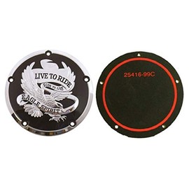 MID TN CYCLES LIVE to RIDE EAGLE SPIRIT Kit Black and Chrome Derby Cover and Gasket Kit fits Twin Cam Models EXCEPT 2016/Later Harley-Davidson Touring Models & 2015/Later Trikes