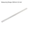 uxcell Straight Ruler 600mm 24 Inch Metric Stainless Steel Measuring